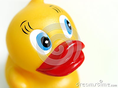 Smiling Rubber Duck Stock Photo