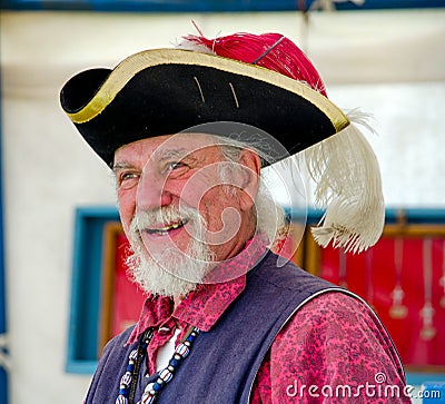 smiling 1700 sailor and trader Editorial Stock Photo