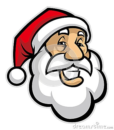 Smiling santa head Vector Illustration