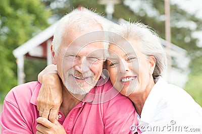 Smiling senior couple Stock Photo