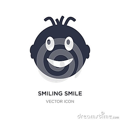 smiling smile icon on white background. Simple element illustration from UI concept Vector Illustration
