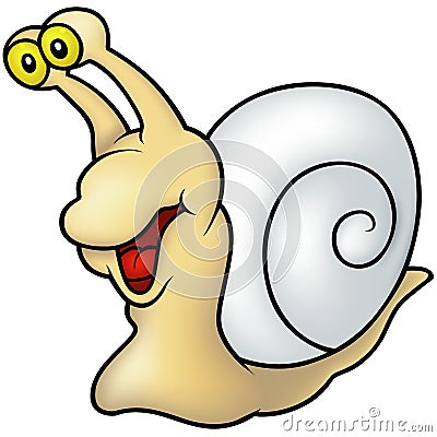 Smiling Snail Vector Illustration