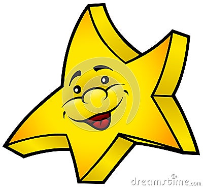 Smiling Star Vector Illustration