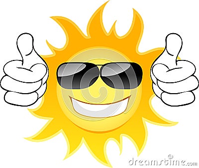 Smiling sun Vector Illustration