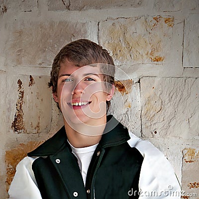 Smiling teen boy Stock Photo