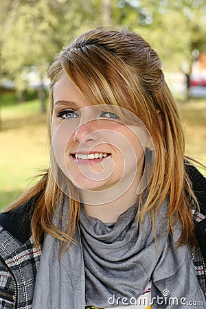 Smiling teen girl Stock Photo