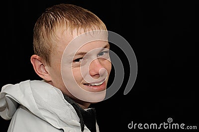 Smiling teenage boy Stock Photo