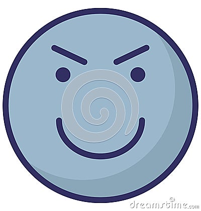 smiling, twinkling Vector Isolated Icon which can easily modify or edit Vector Illustration