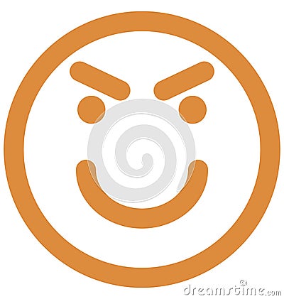 smiling, twinkling Vector Isolated Icon which can easily modify or edit Vector Illustration
