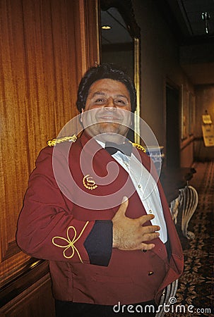 Smiling waiter at Democratic Fundraiser Editorial Stock Photo