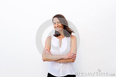 Smiling woman in her 30s Stock Photo