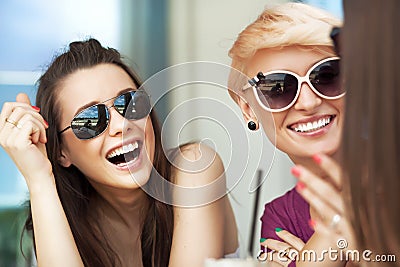 Smiling women Stock Photo