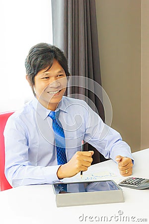 Smilling business man Stock Photo