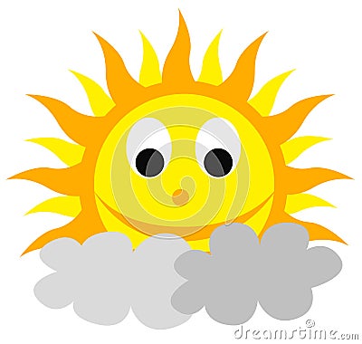 Smilling sun Stock Photo