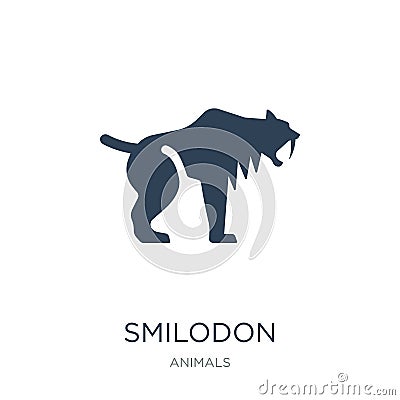 smilodon icon in trendy design style. smilodon icon isolated on white background. smilodon vector icon simple and modern flat Stock Photo