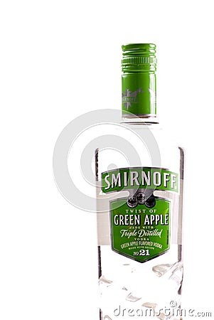 Smirnoff Green Apple Vodka Editorial Photo - Image: 17930051