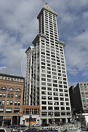 Smith Tower, Seattle, USA Editorial Stock Photo