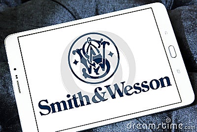 Smith & Wesson firearms company logo Editorial Stock Photo