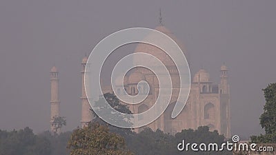 Smog en mist in Agra-stad, India Smog en mist in Agra-stad, India