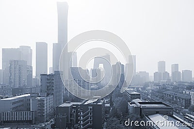 Smog warning Stock Photo