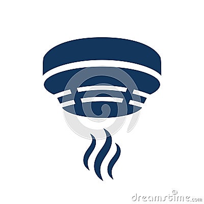 Smoke alarm vector icon Vector Illustration