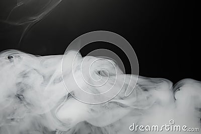 Smoke background and dense fog Stock Photo