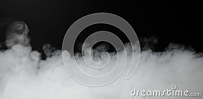 Smoke background and dense fog Stock Photo