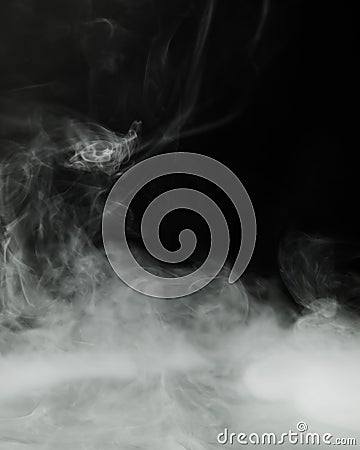 Smoke background and dense fog Stock Photo