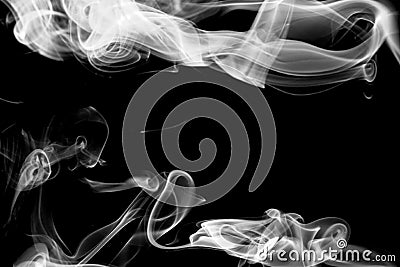 Smoke on black, abstract background Stock Photo