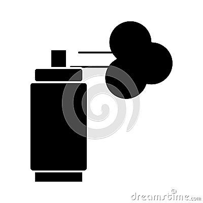 Smoke bomb silhouette style icon Vector Illustration