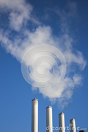 Smoke chimneys Stock Photo