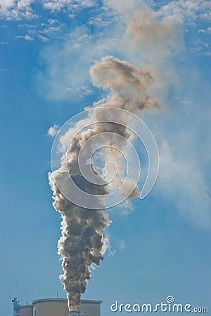 Pollutant emissions in the industry Stock Photo