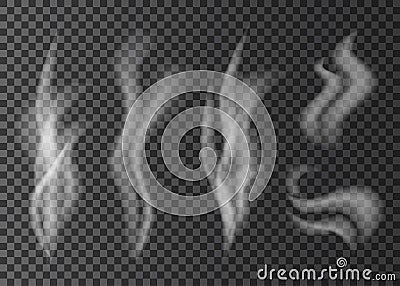 Smoke from a cup of coffee or tea. Vector Illustration