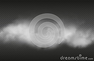 Smoke effect. Vector realistic smoke or for isolated on transparent background Vector Illustration