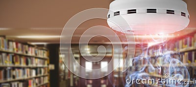 Composite image of smoke and fire detector Stock Photo