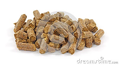 Smoke Flavoring Pellets On White Background Stock Photo