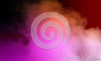 Abstract pink,red and grey smoke mist fog on a black background. Texture. Design element. Stock Photo