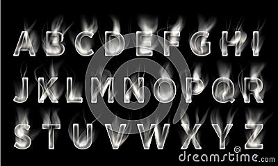 Smoke font collection. Stock Photo