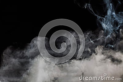 Smoke fragments on a background Stock Photo