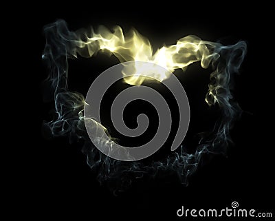 Smoke heart Stock Photo