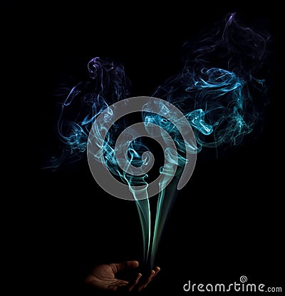 Heart Shaped Smoke Stock Photo