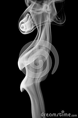 The smoke by paper burn Stock Photo