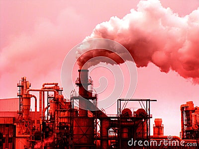Smoke pollution Stock Photo