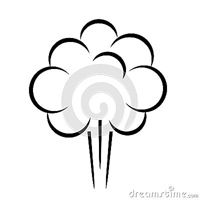 Smoke puff cloud icon Vector Illustration