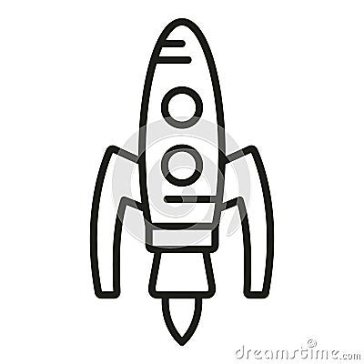 Smoke rocket icon outline vector. Space fire Vector Illustration