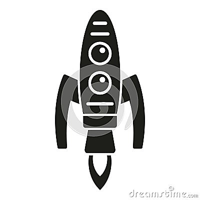 Smoke rocket icon simple vector. Space fire Vector Illustration