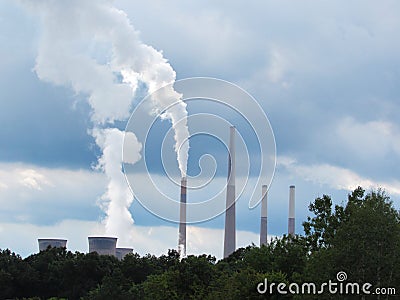 Smoke stacks Stock Photo