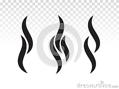 Smoke or steam flame shape for logo or icon design Vector Illustration