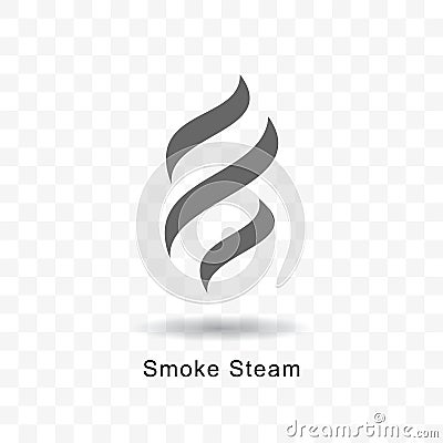 Smoke steam icon. Vector Illustration