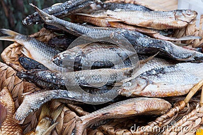 Smoked fish vimba bream Stock Photo